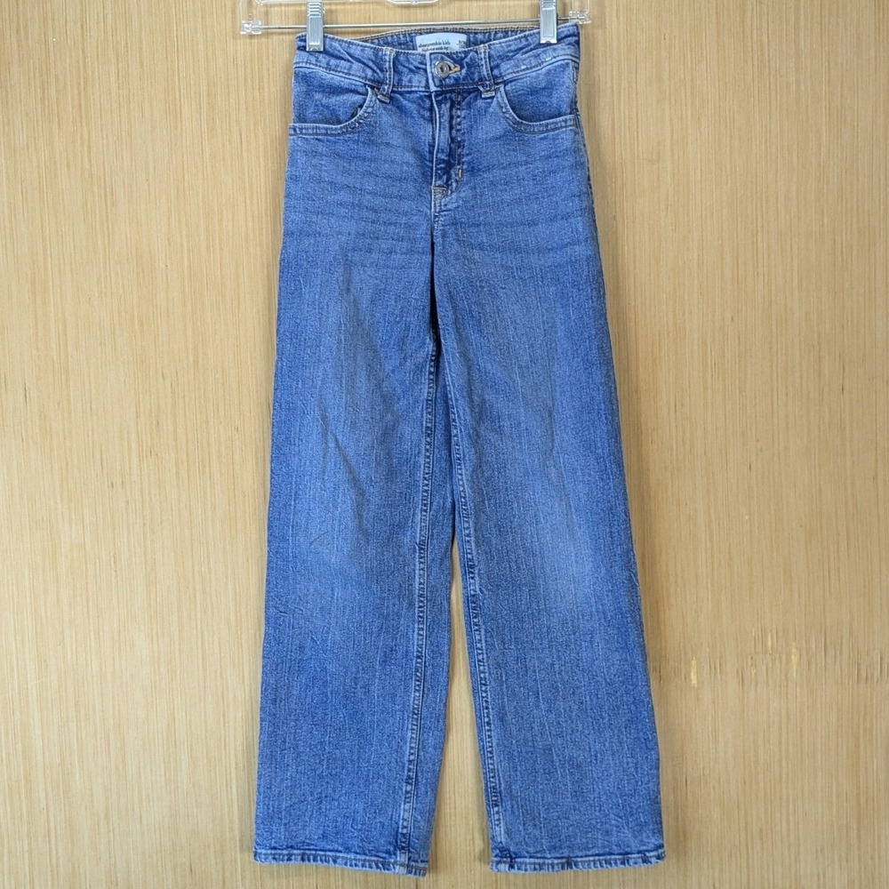 Abercrombie Kids High Rise Wide Leg Jeans Medium Wash Size 9/10 Long